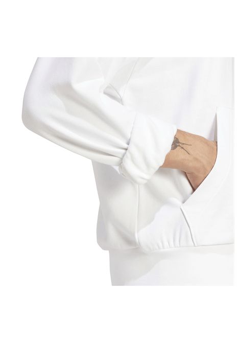 Felpa Adidas Essentials Feelcozy Fleece con Cappuccio Bianco Uomo ADIDAS CORE | Felpe | JE3808-